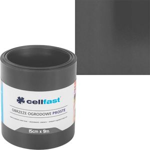 Záhradné obruby rovné 15 cm x 9 m Cellfast grafit