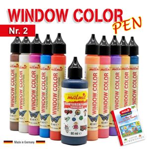 Window Color Pen Nr.2 Set11 Fenstermalfarben 40ml Fensterfarben Malfarben