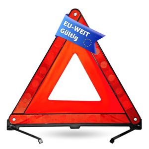 Warndreieck Notfalldreieck Auto & PKW - Rot - Notfall Pannendreieck - für StVO - bei Unfall & Panne