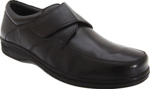 Roamers Herren Superlight Lederschuhe / Schuhe mit Klettverschluss DF124 (43 EU) (Schwarz)