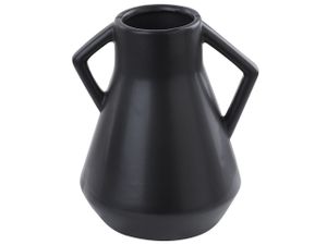 BELIANI Keramikvase schwarz 30 cm minimalistisches dekoratives Accessoire