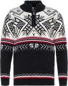 Red Bridge Herren Strickpullover Norweger Pullover Slim-Fit Stehkragen Big Star Navyblau M