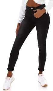 Figurbetonte Push Up Skinny Jeans - schwarz Größe - 40