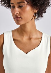 Street One V-Top 'Top mit Herzausschnitt Style Gania', A323499, off white, Gr. 38