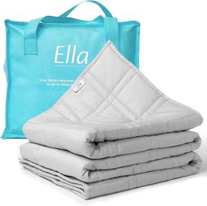 Ella Gewichtsdecke 135x200cm 7kg - Anti Stress Therapiedecke - Schwere decke aus 100% Baumwolle - Entspannungsdecke für tiefen Schlaf und bessere Erholung - Für Männer & Frauen von 55-85kg