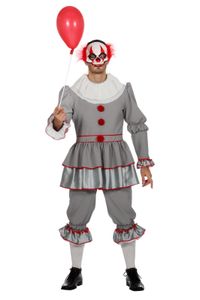 Halloween Kostüm Horror Clown Zombie Grusel Komplettkostüm Blut Herren Karneval XL