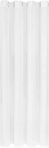 WOLTU Voile Vorhang Halbtransparent Vorhänge mit Ösen Gardine Seidengewerbe mit Flaum Ösenvorhang Gardineschal Luftig Lichtdurchlässig Dekoschal Gardinen Wohnzimmer, weiß, 135x225 cm