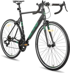Hiland 28 Zoll Rennrad 14 Gang, Aluminium Rahmen 700c Rennrad, City Pendler Fahrrad für Männer Frauen, 53cm, Schwarz Hiland 28 Zoll Rennrad 14 Gang, Aluminium Rahmen 700c Rennrad, City Pendler Fahrrad für Männer Frauen, 53cm, Schwarz