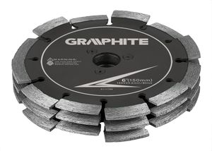 GRAPHITE Kombinovaný brúsny kotúč Trojitý diamantový kotúč, priemer 150x22,2 mm, šírka drážky 30 mm, max. otáčky 10200 ot/min