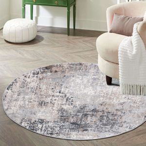 Mazovia Teppich Grau Rund Abstrakt - Wohnzimmer, Schlafzimmer, Esszimmer, Büro, Kurzflor Rund - ® Zertifikat - Stilvoller, Grau - 200 x 200 cm Mazovia Teppich Grau Rund Abstrakt - Wohnzimmer, Schlafzimmer, Esszimmer, Büro, Kurzflor Rund - ® Zertifikat - Stilvoller, Grau - 200 x 200 cm