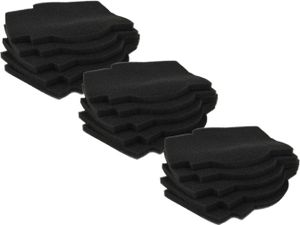 vhbw 15x Luftfilter kompatibel mit Lunos Silvento Lüfter, Badlüfter, Ventilator, Lüftungsgerät - Schwarz