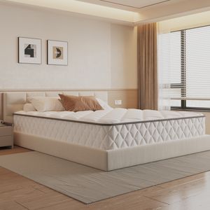 Portreen Matratze 100x200 cm, Höhe 22cm, 7-Zonen Federkernmatratze mit Spannbettlaken, H3, Taschenfederkernmatratze, Premium Taschenfederkern