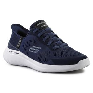 Skechers 232459 NVY SLIP-INS Herren Low Sneaker/ Slip-On-Sneaker EMERGED Blau Textil-Synthetik-Mix