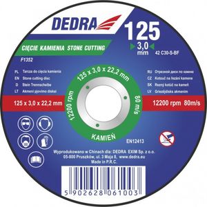 Trennscheibe für Stein 125X3,0X22,2