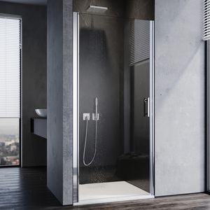SONNI Duschtür 86 x 185cm Nischentür Duschabtrennung Dusche ESG Glas mit Nano Beschichtung,Spritzwasserschutz,Mit Hebe-Senk-Funktion