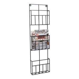 Zeitschriftenständer 47,5×43×133 cm Schwarz A4 Zeitungsregal Zeitungsständer 
