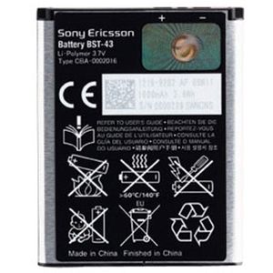 Akku Original Sony Ericsson BST-43 / Cedar Elm, Hazel, Yari, 1000mAh
