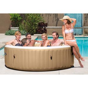 INTEX 28428 - Vírivá vaňa - PureSPA "Bubble" (okrúhla, sahara tan 216/165 cm priemer (vonkajší/vnútorný) x 71 cm výška pre 6 osôb