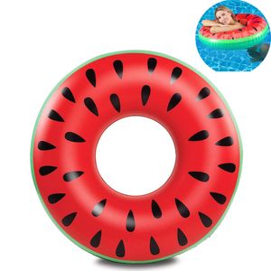 Schwimmreifen für Erwachsene Donut Schwimmring Aufblasbare Donut Wassermelone Melone Rot Schwimmring Schwimmreif Wasserring Luftmatratze Wasserspielzeug Schwimmkissen für Pool Strand