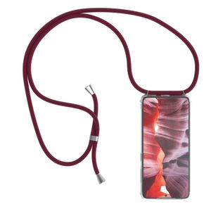 EAZY CASE Handykette kompatibel mit Samsung Galaxy S21 Kette Handyhülle mit Umhängeband Handykordel Schutzhülle Silikon Rot