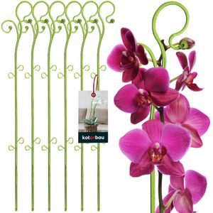 KOTARBAU® Sada 6 podpěr pro rostliny zelená PVC 58 cm podpěra pro květiny pomůcka pro šplhání pokojové rostliny podpěra pro květiny zahrada orchideje podpěra pro rostliny dekorativní držák rostlin pokojové rostliny šplhací tyče