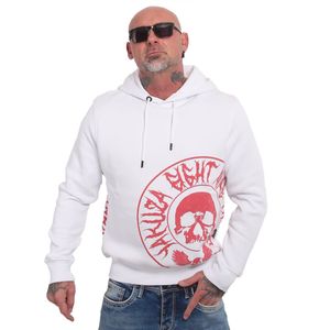 Yakuza Herren Tweak Kapuzenpullover, Weiß, 5XL