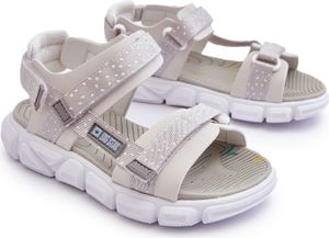 Dětské Sandály Na Zip Big Star LL374201 Bílo-Stříbrné 34