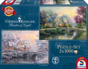 2 x 1000 Teile Schmidt Spiele Puzzle Thomas Kinkade Lamplight Manour 59468 2 x 1000 Teile Schmidt Spiele Puzzle Thomas Kinkade Lamplight Manour 59468