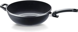 Fissler Ceratal Orbit Black/Aluminium-Wok (Ø 32 cm, 6 L) große Keramik-Bratpfanne beschichtet antihaftend, hoher Rand, frei von PFAS/PTFE