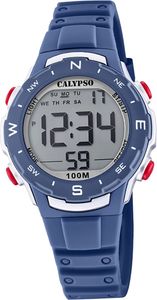 Calypso Kunststoff Uni Uhr K5801/5 Digital Armbanduhr dunkelblau D2UK5801/5