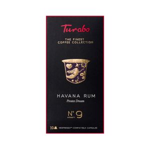Kaffeekapseln, TURABO, Havana Rum, 10 Nespresso-kompatible Kapseln, 54gr