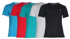 Polo Ralph Lauren Herren Tshirt Shirt T-Shirt CMFit Rundhals Logo Stickerei Grösse S Farbe Grün