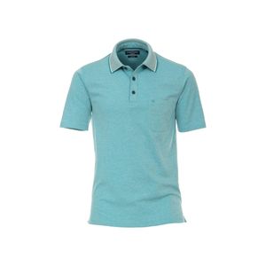 Größe XXL Casamoda Sport Polo Shirt Türkis Kurzarm Normal Geschnitten Kragen mit 3-Knopf Ausschnitt 55% Baumwolle, 45% Polyester