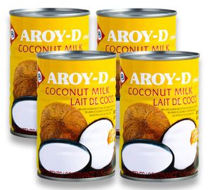 [ 4x 400ml ] AROY-D Kokosmilch LITE Kokosnussmilch Cocosmilch, Coconut Milk