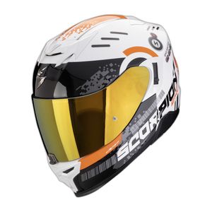 Integralhelm SCORPION EXO-520 EVO AIR TITAN Weiß Orange größe S