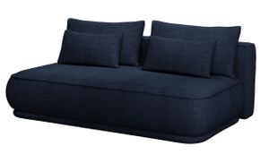 Selsey Schlafsofa Leanno - Couch mit Schlaffunktion, Chenille-Bezug in Dunkelblau, 210 cm