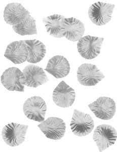 Rosenblätter aus Stoff Dekoration 100 Stück silber
