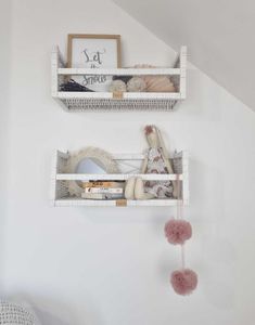 WikliBOX – Wandschrank aus Korbgeflecht, weißes Wandregal (1 stk.)