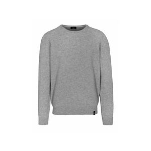 Commander Kaschmir Pullover uni Rundhals Herren tech grau 3XL