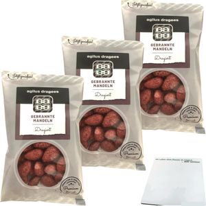 Agilus Gebrannte Mandeln 3er Pack (3x170g Packung) + usy Block