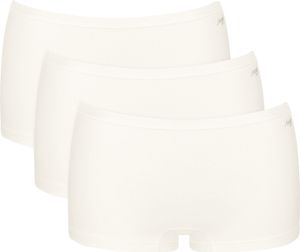 Sloggi Damen Shorts, 3er Pack - GO Daily Baumwolle Short 3P, Unterhose, Stretch-Baumwolle Weiß M