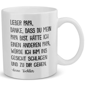 22Feels Papa Geschenk von Tochter Vatertag Vater Tasse Geburtstag Weihnachten Kaffeetasse Männer Herrentag Geschenkidee