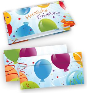 Einladungskarten Kindergeburtstag (10 Sets) Set mit 10 Karten und 10 Briefumschläge Einladung für Kinder Geburtstag