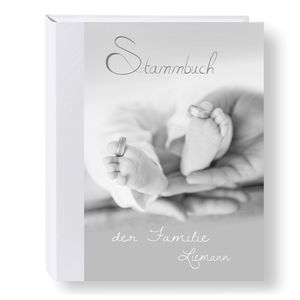 Stammbuch der Familie Happy grau personalisierte Stammbücher A4 Familienstammbuch Trauung Stammbaum Hochzeits Eheurkunden