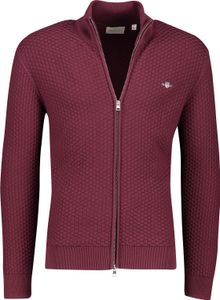 Gant Weste Stehkragen Baumwolle Bordeaux