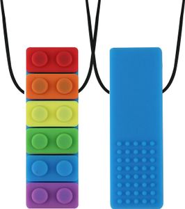 Hryzací krúžok pre bábätká v dúhovej modrej farbe