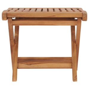 vidaXL Klappbarer Fußhocker 46,5×49×41,5 cm Massivholz Teak