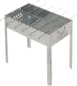 MUSTANG Mangal špízový gril, gril na šašlík, stojanový gril na šašlík 50x30x50cm vrátane 6 špízov z nehrdzavejúcej ocele a grilovacieho stojana MUSTANG Mangal špízový gril, gril na šašlík, stojanový gril na šašlík 50x30x50cm vrátane 6 špízov z nehrdzavejúcej ocele a grilovacieho stojana