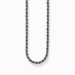 Thomas Sabo KE1348-637-12 Kordel-Kette Geschwärzt Sterling-Silber 45 cm