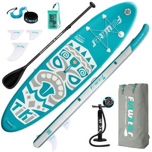 FunWater - SUP Board Stand Up Paddle board, Surfboard aufblasbar Paddel, Surfbrett Paddling, paddle, SUP,SUP Board, Handpumpe, Finne, Sicherheitsleine